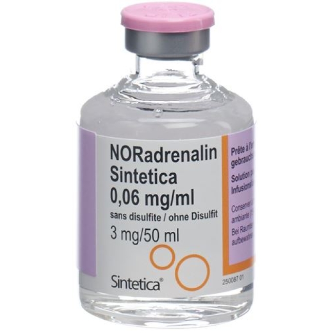 NORADRENALIN SINT 3 MG/50ML