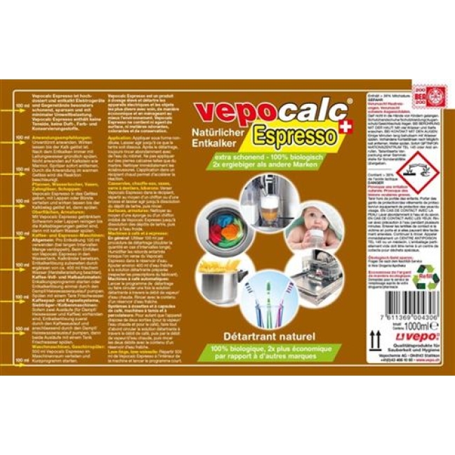 Vepocalc Espresso Naturlicher Entkalker 10л