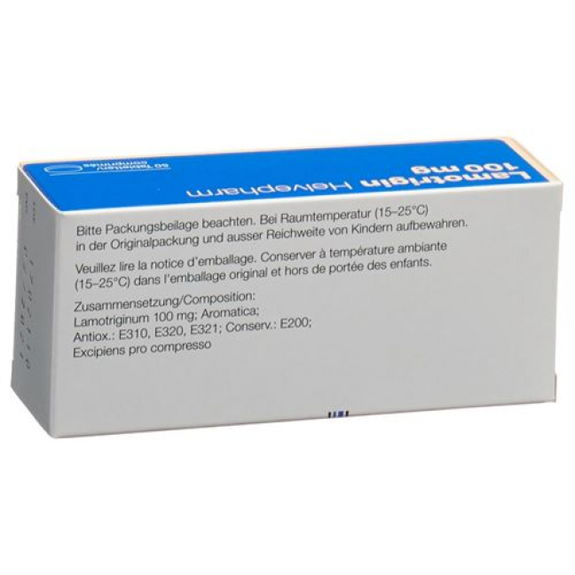 Lamotrigin Helvepharm 100 mg 50 Disp tablets