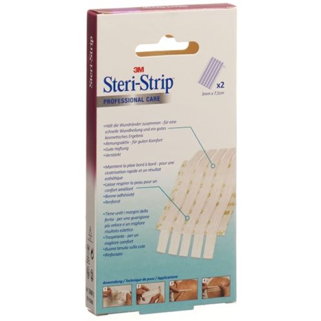 3M Steri Strip 3x75мм Weiss Verstarkt 2x 5 штук