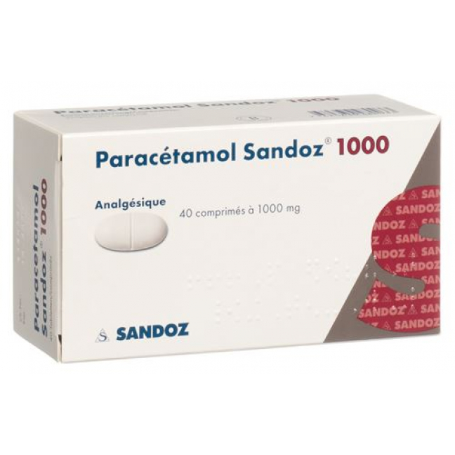 Paracetamol Sandoz 1000 mg 40 tablets