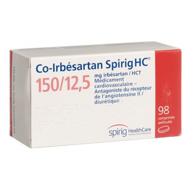 CO Irbesartan Spirig 150/12.5 mg 98 filmtablets