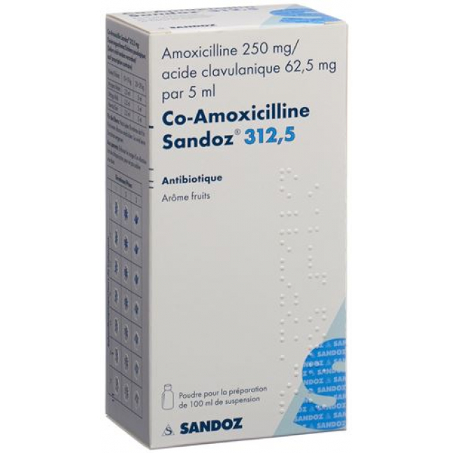 CO Amoxicillin Sandoz 312.5 mg 100 ml