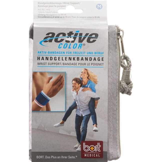 Bort Aktive Color Handgelenkbandage размер M -19см Blau