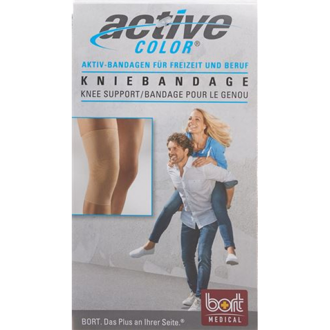 Bort Aktive Color Kniebandage размер XL +42см Hautfarbe