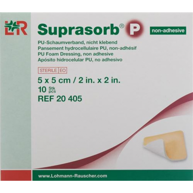 Suprasorb P Schaumverband 5x5см non Adhesiv 10 штук