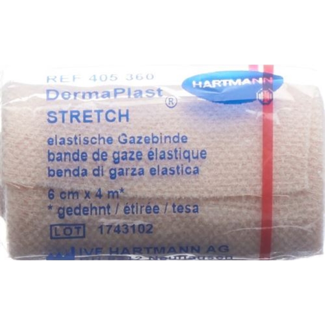 Dermaplast Stretch марлевый бинт телесный цвет 6смx4м