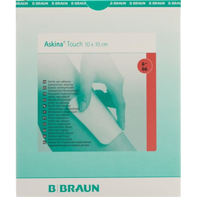 Askina Touch Schaumstoff-Wundauflage 10x10см 10 штук