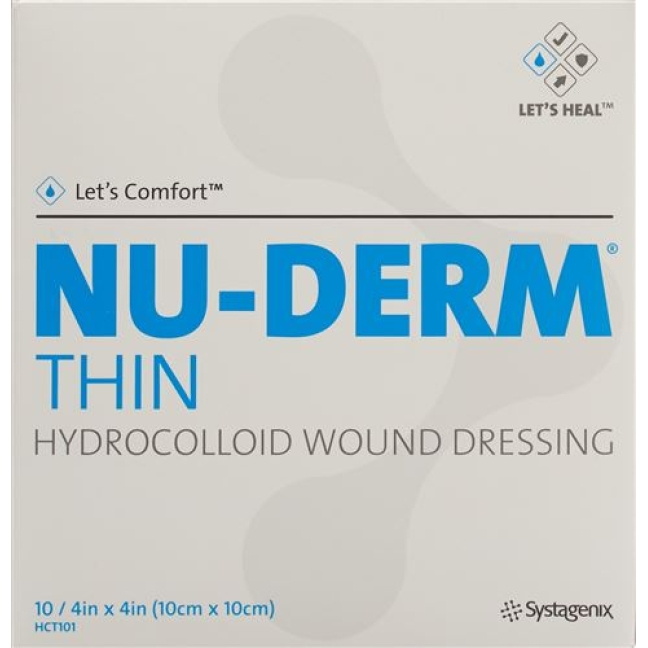 Let’s Comfort Nu-Derm Thin Hydrokolloidverband 10x10см 10 штук