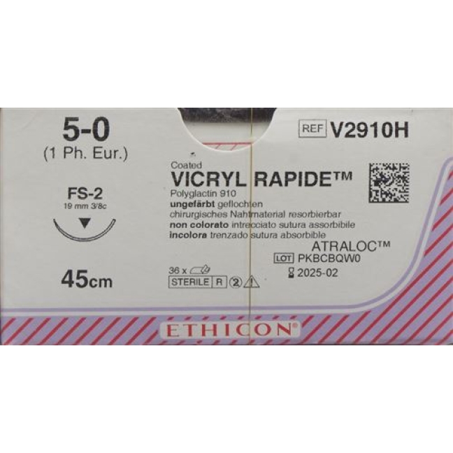 VICRYL RAPID 45CM UNGEFRBT 5-0