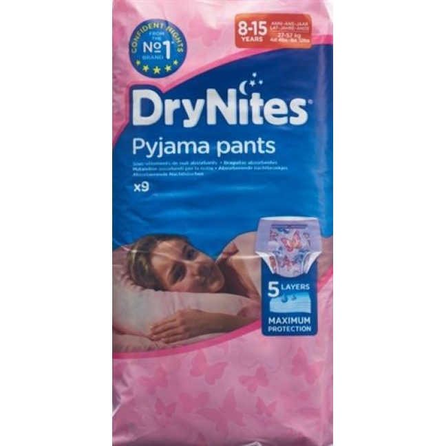 Huggies Drynites Nachtwindeln Girl 8-15jahre 9 штук