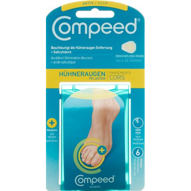 Compeed Huhneraugenpflaster mit Salicylsaure Small 6 штук