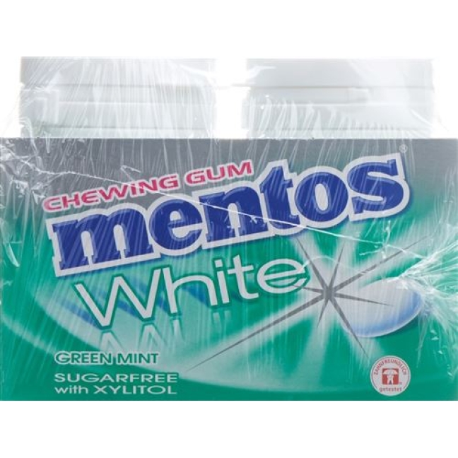 MENTOS GUM WHITE GREEN MINT