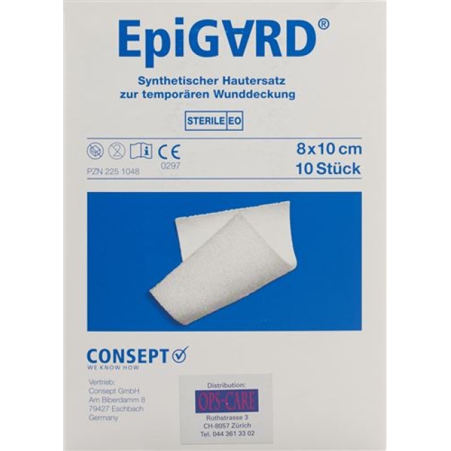 Epigard Folien 8x10см Steril 10 штук