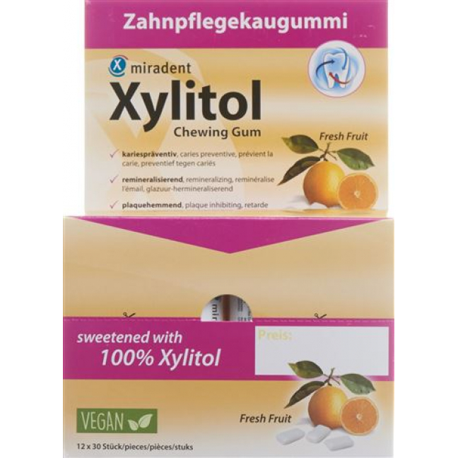 MIRADENT XYLIT KAUGUM FRUCHT