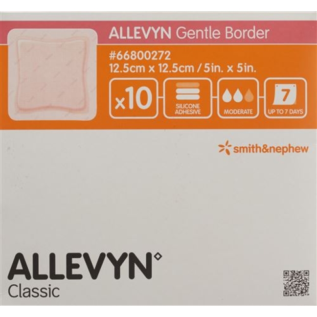 Allevyn Gentle Border повязка для ран 12.5x12.5см 10 штук