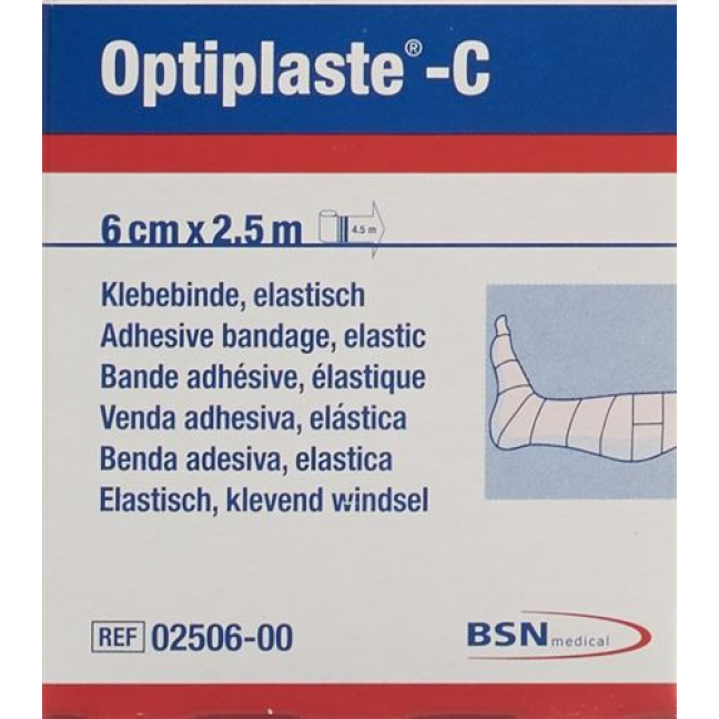 Optiplaste-C Kompressionsbinde 2.5m x 6см