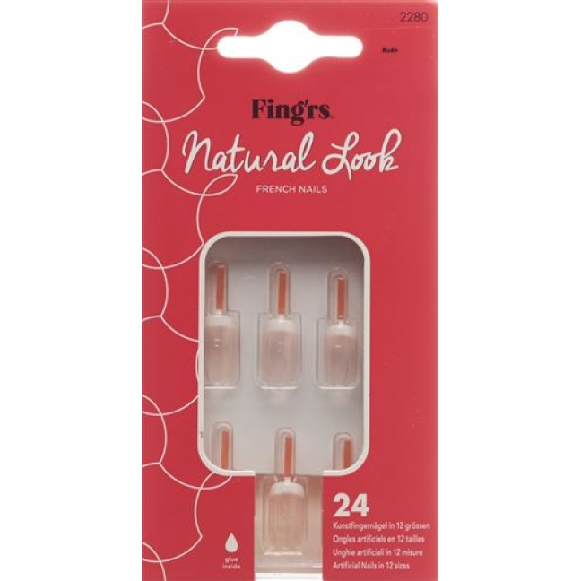 Fingrs Kunstfingernaegel Set Natural Look Rose