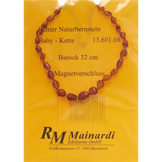 Mainardi янтарь Babykette Barock 32см Magnetverschluss