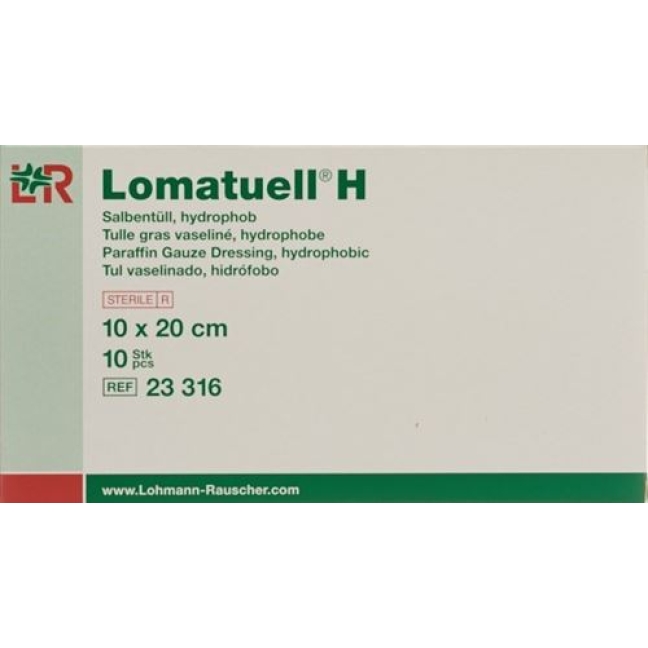 Lomatuell H Salbenkompresse 10x20см стерильный 10 штук