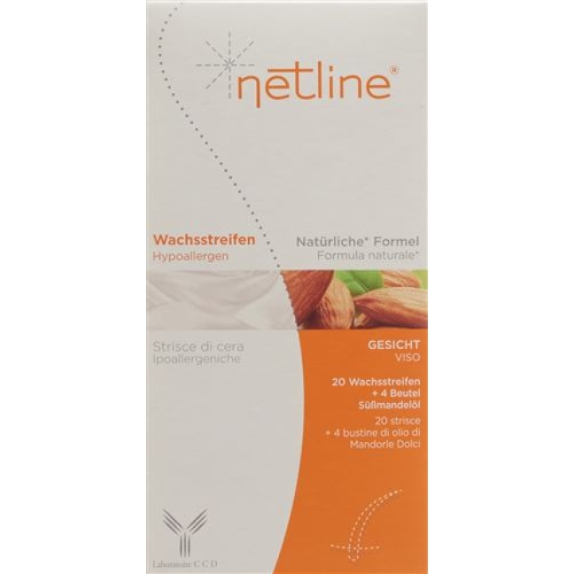 Netline Hypoallerg Kaltwachsstreifen Gesicht 20 штук