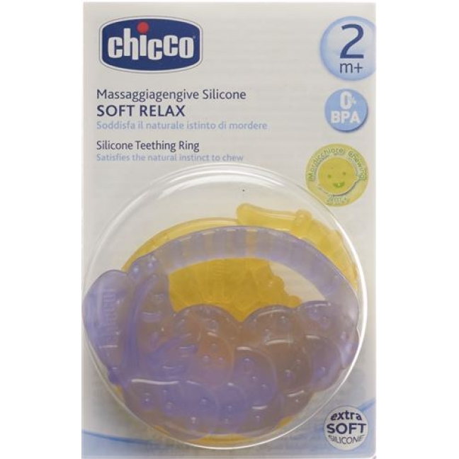 Chicco Massage Beissring Silikon Zit/tra 2+m 2 штуки