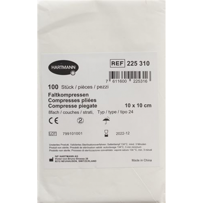 IVF Faltkompressen Typ 24 10x10см 8-fach 100 штук