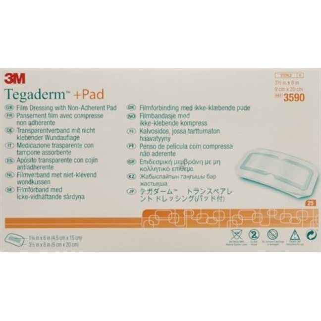 3M Tegaderm + Pad 9x20см / Wundkissen 4.5x15см 25 штук