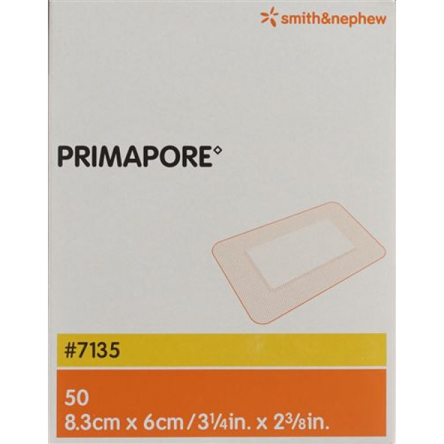 Primapore Wundverband 8.3x6см 50 штук