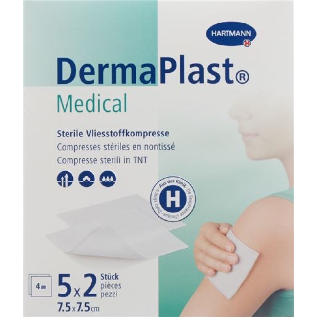 Dermaplast Medical Vliesstoffkompresse 5 штук