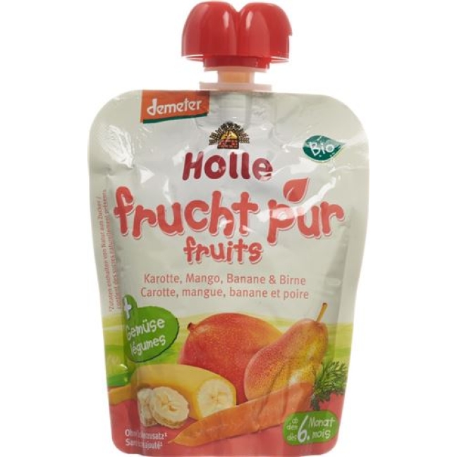 Holle Pouchy Karotte Mango Banan Birne 90г