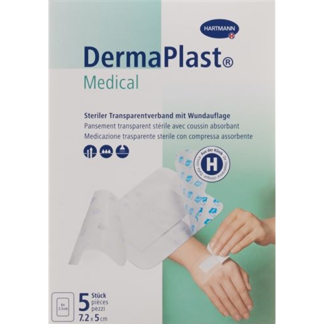 Dermaplast Medical Transverband 7.2x5см 5 штук