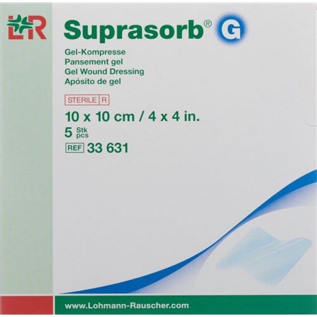 SUPRASORB G GEL-KOMPR 10X10CM