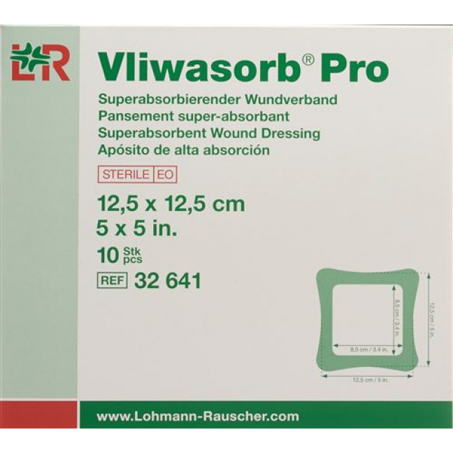 VLIWASORB PR WUNDV 12.5X12.5CM