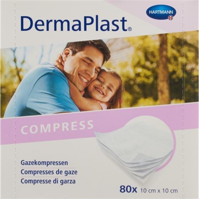 DermaPlast Gazekompressen 10x10см 80 штук