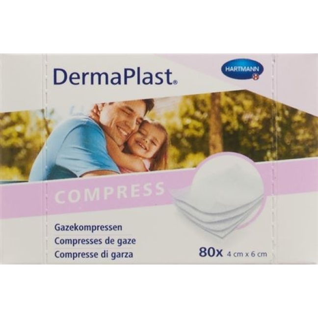 DermaPlast Gazekompressen 4x6см 80 штук