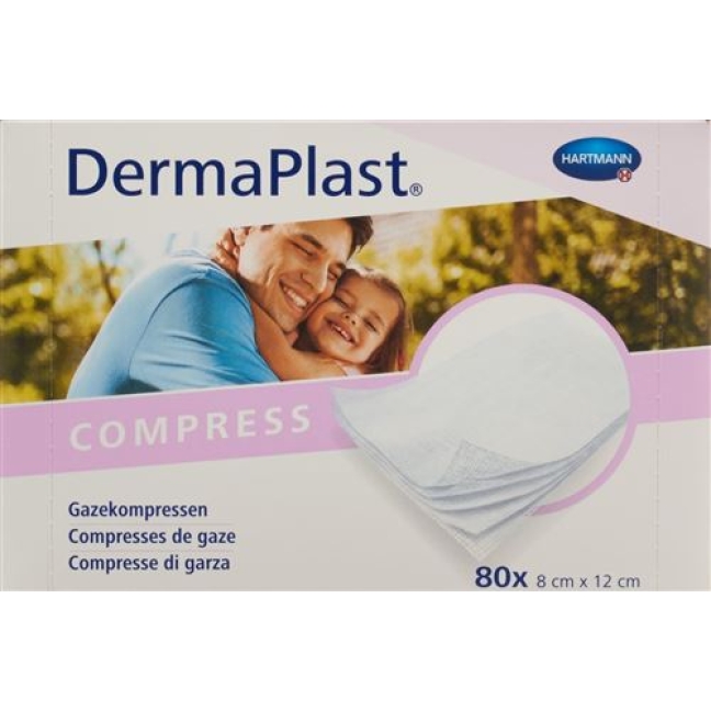 DermaPlast Gazekompressen 8x12см 80 штук