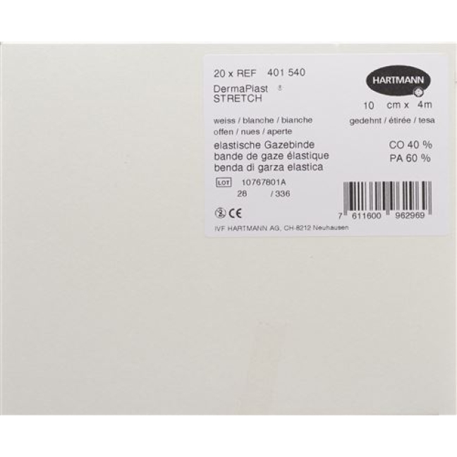 Dermaplast Stretch марлевый бинт Weiss 10смx4m 20 штук