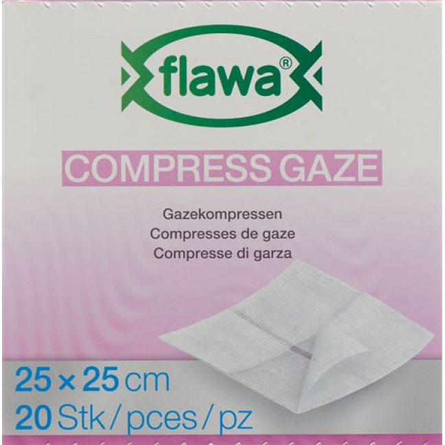 FW GAZEKOMPR 25X25CM KEIMRED