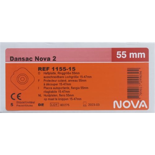 Dansac Nova 2 Basisplatten 55мм 15-47мм 5 штук