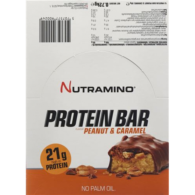 NUTRAMINO PROT BAR PEANU+CARAM