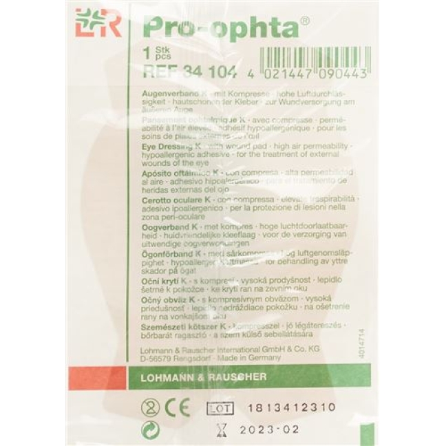 Pro-Ophta Augenverband K Lichtdicht Hautfarben