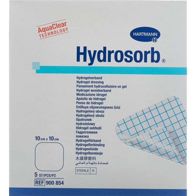 Hydrosorb Hydrogel Verband 10x10см стерильный 5 штук