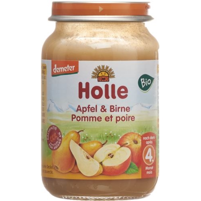 Holle Apfel Birne nach 4 Monaten Bio 190 g