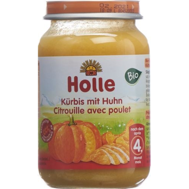 Holle Kuerbis Huhn nach 4 Monaten Bio 190 g