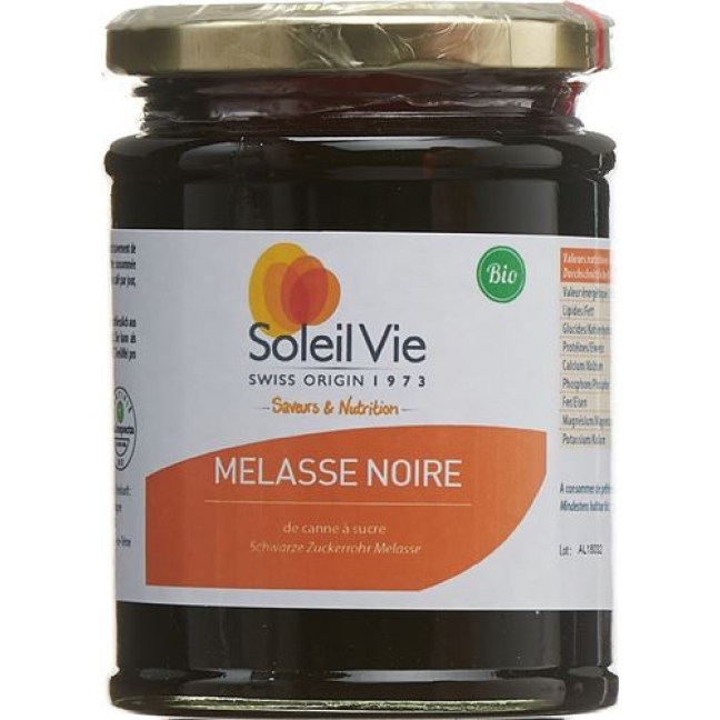 Soleil Vie Schwarze Melasse Rohrzucker Bio 340г