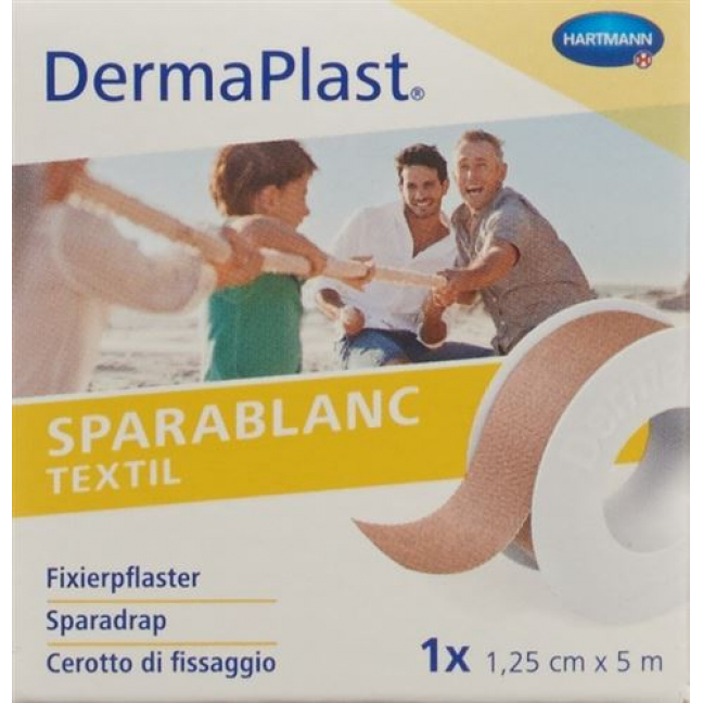 Dermaplast Sparablanc Textil 1.25смx5m Hautfarbe