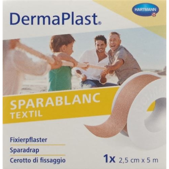 Dermaplast Sparablanc Textil 2.5смx5m Hautfarbe