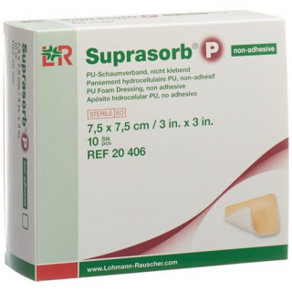 Suprasorb P Schaumverband 7.5x7.5см nicht klebend 10 штук