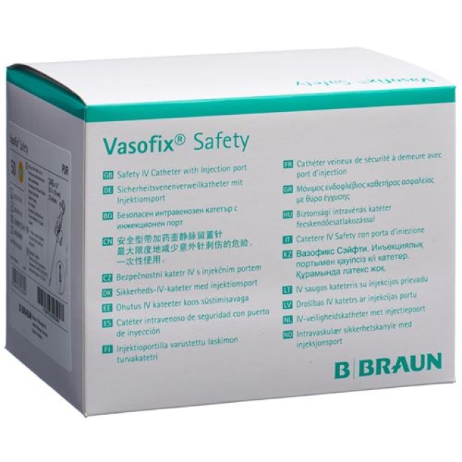 Vasofix Safety Pur 24г 0.7x19мм Gelb 50 штук